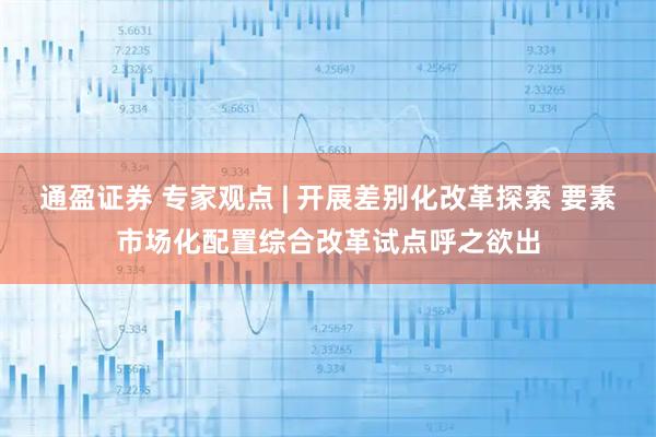 通盈证券 专家观点 | 开展差别化改革探索 要素市场化配置综合改革试点呼之欲出